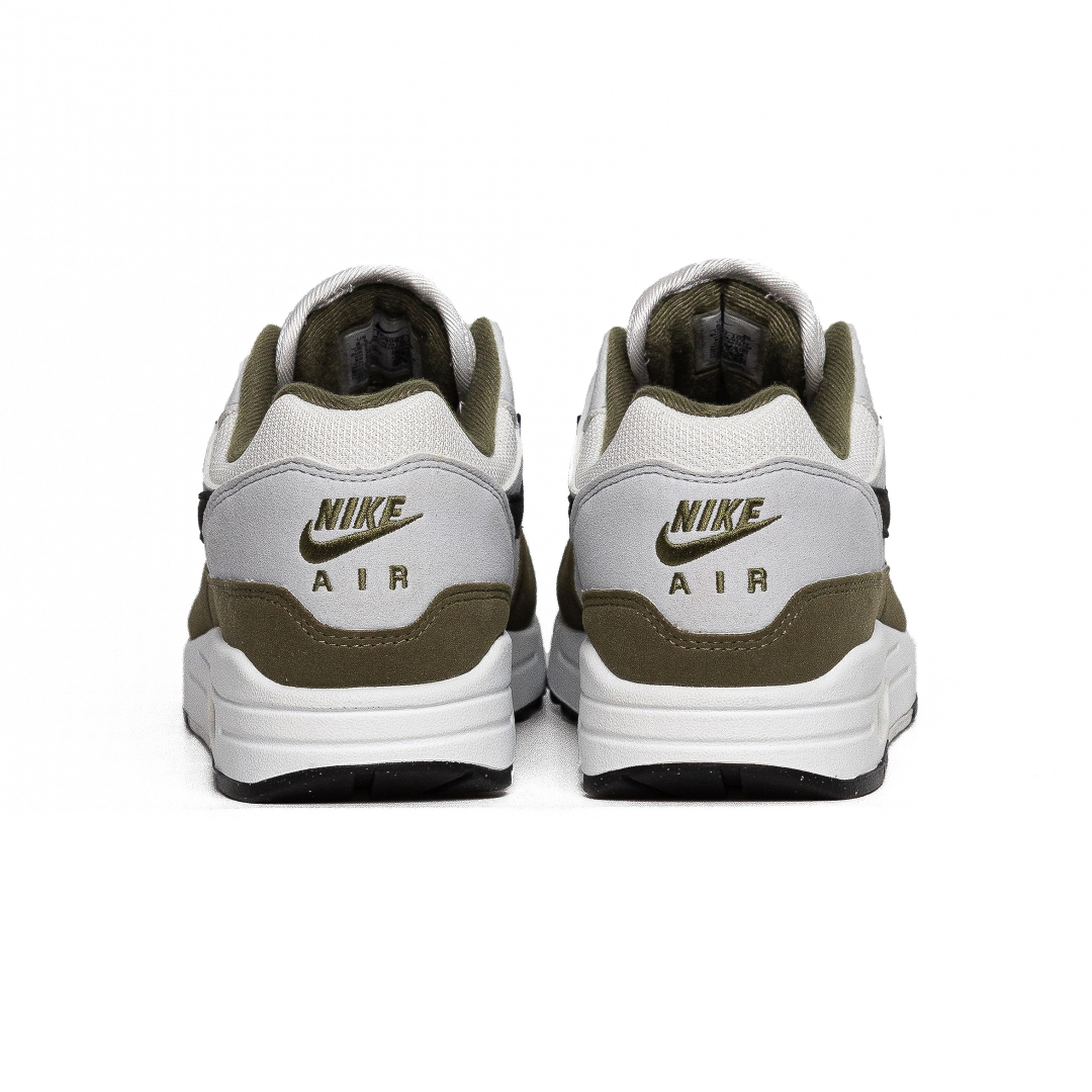Nike Air Max 1 White Black Medium Olive Men FD9082 102
