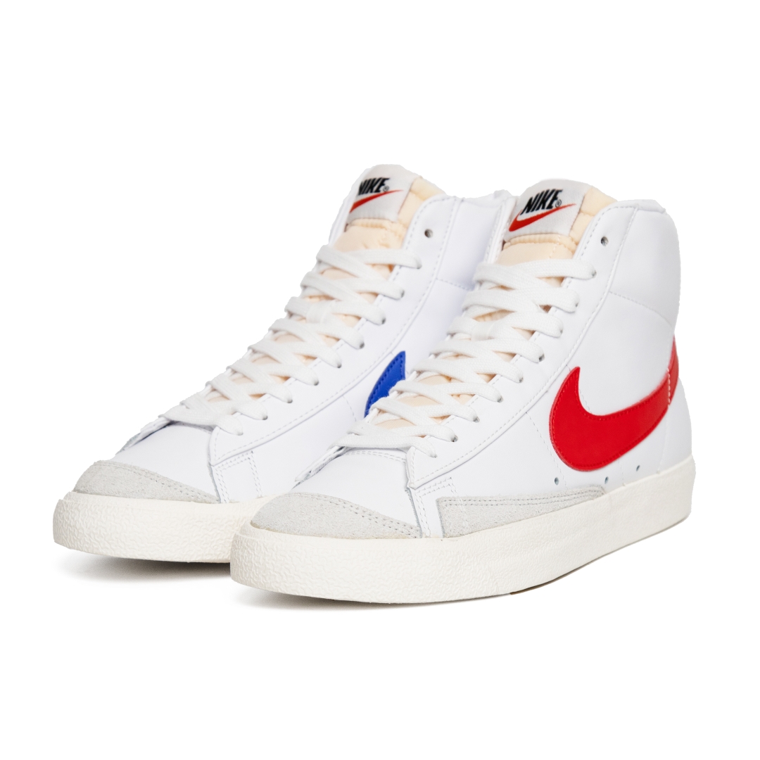 Nike Blazer Mid 77 Vintage Mismatched Swoosh Blue Red BQ6806 117