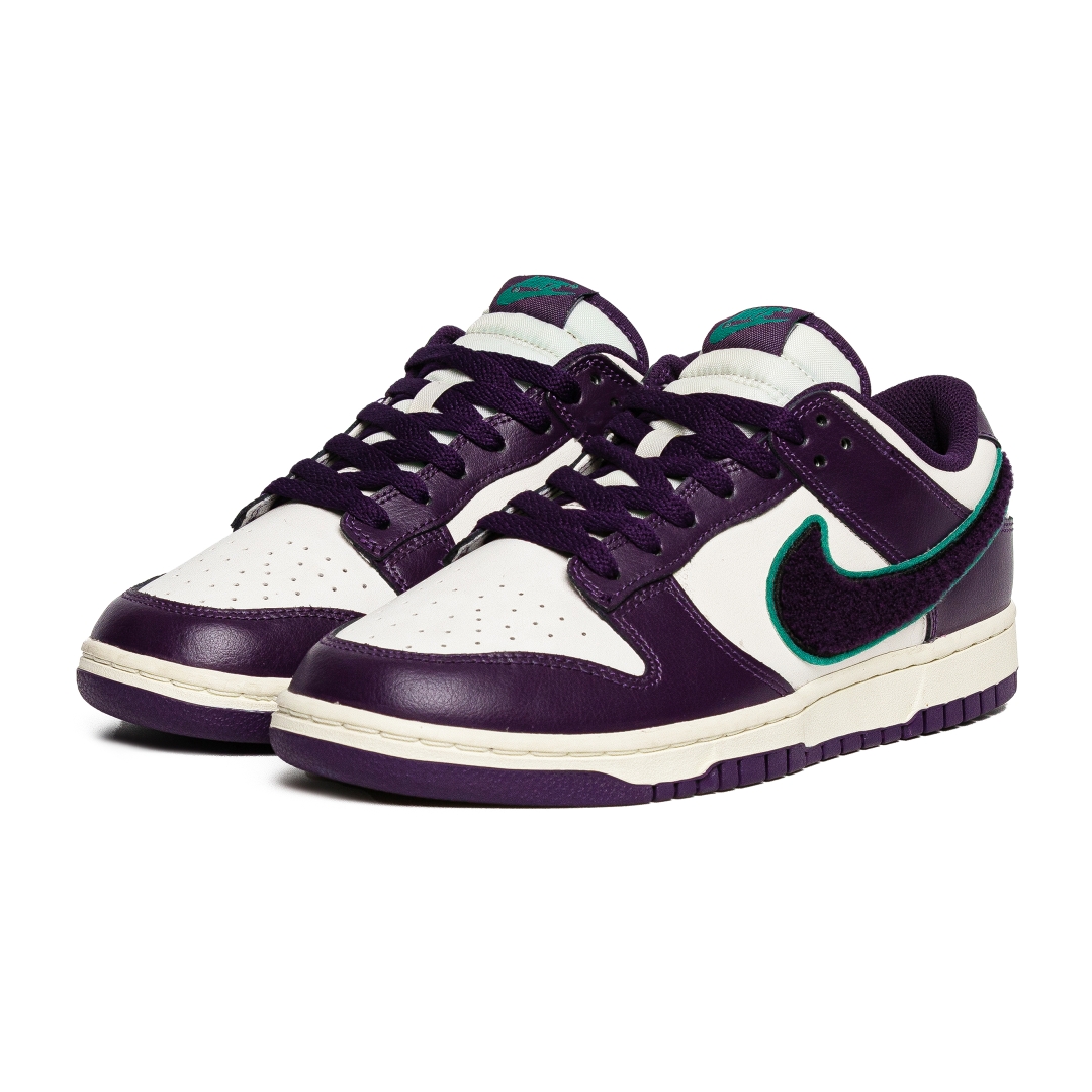 Nike Dunk Low Chenille Swoosh Sail Grand Purple DQ7683 100
