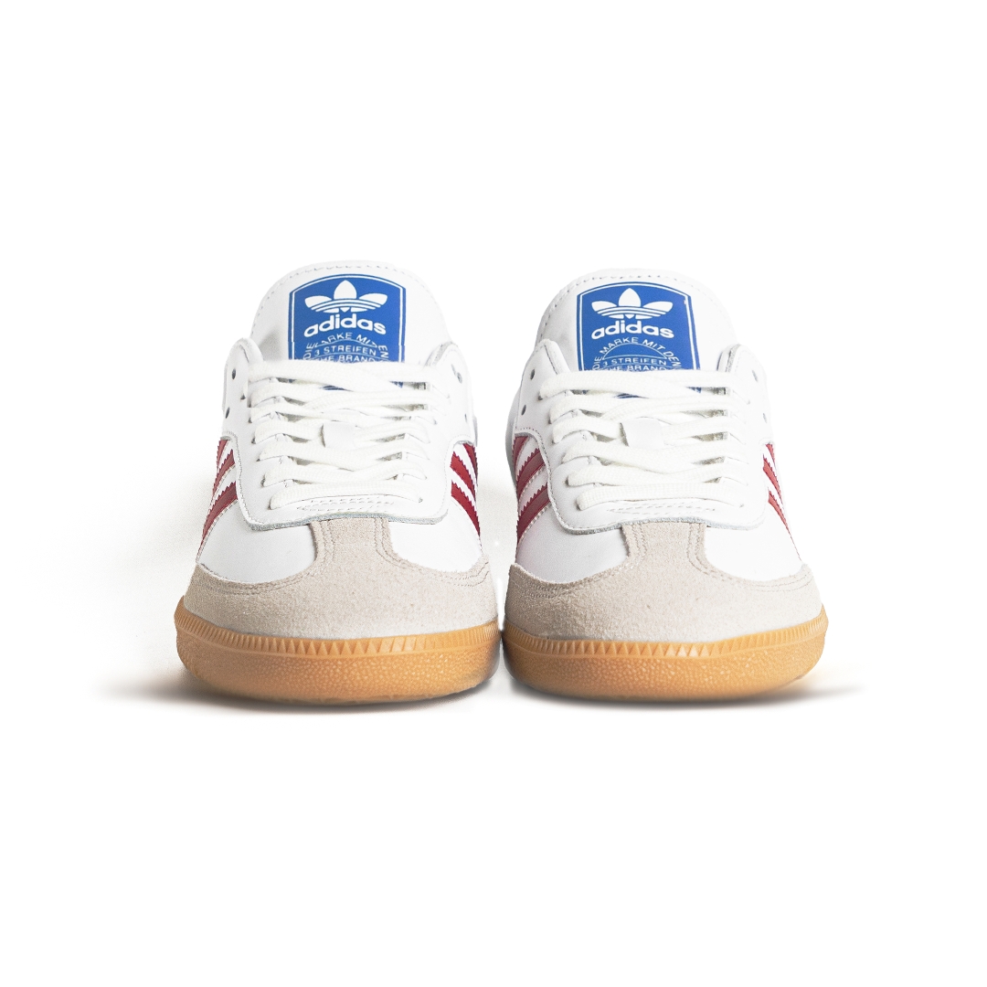 ADIDAS SAMBA OG J ‘WHITE COLLEGIATE BURGUNDY GUM’ IE1330