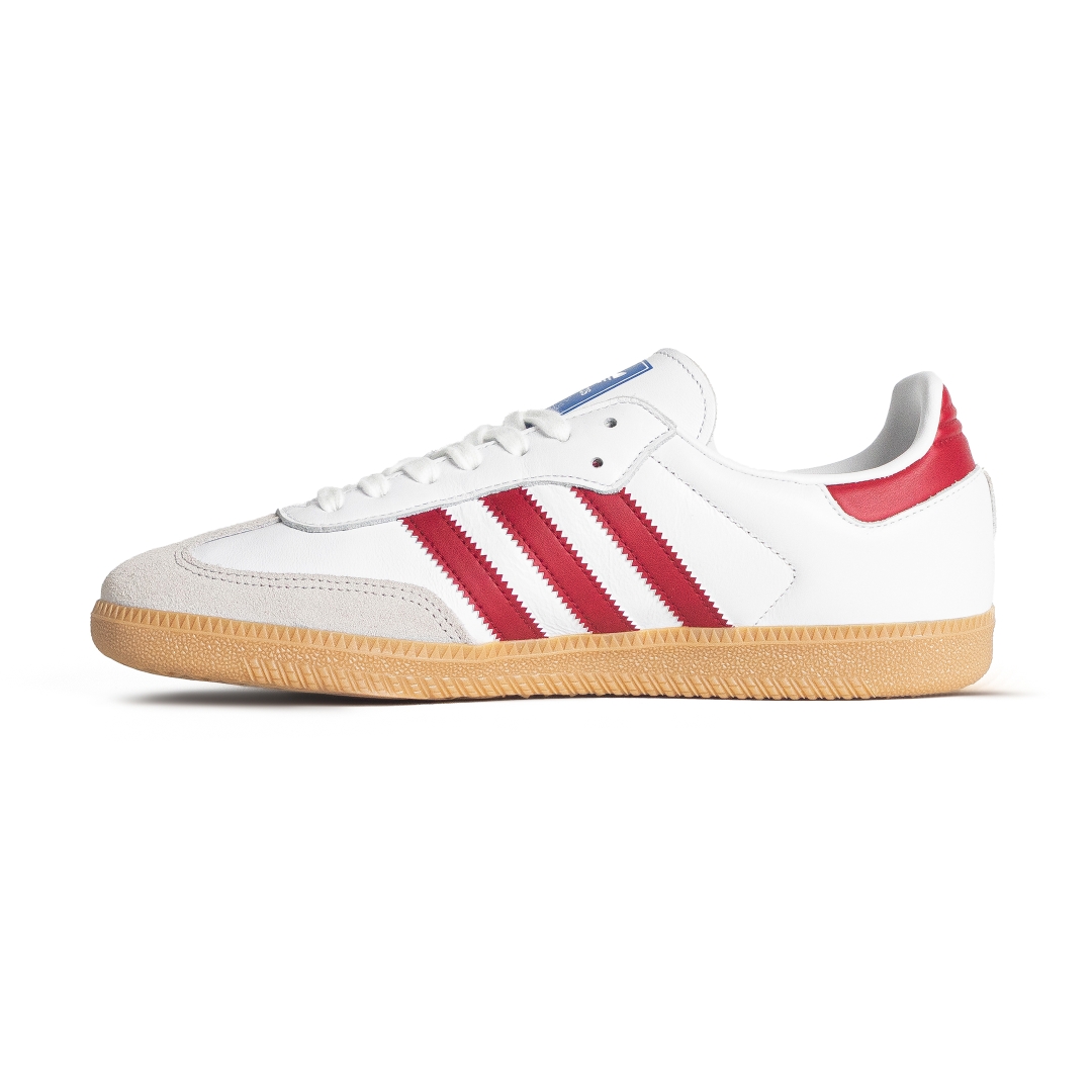 ADIDAS SAMBA OG J ‘WHITE COLLEGIATE BURGUNDY GUM’ IE1330