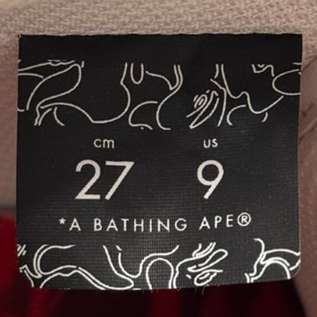 cs3245 - Bape Sta SK8 Low Top White Red DS FB - 9