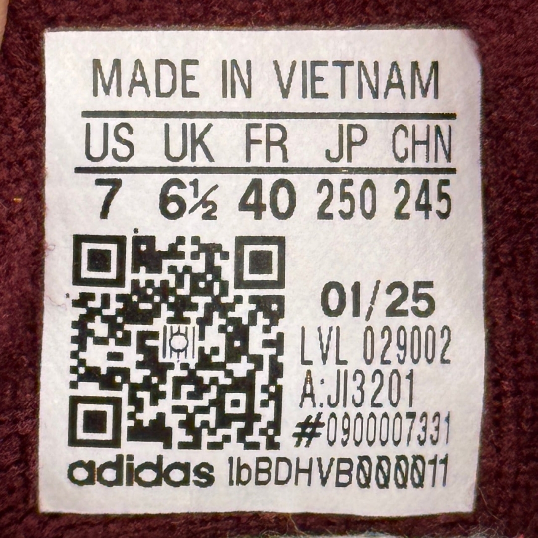 CS4165 - ADIDAS SAMBA WHITE BETTER SCARLET DS FB - 40