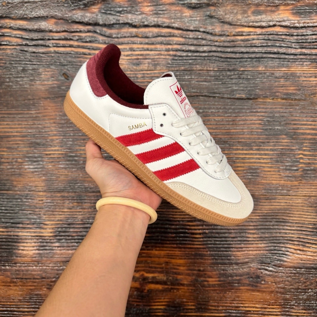 CS4165 - ADIDAS SAMBA WHITE BETTER SCARLET DS FB - 40