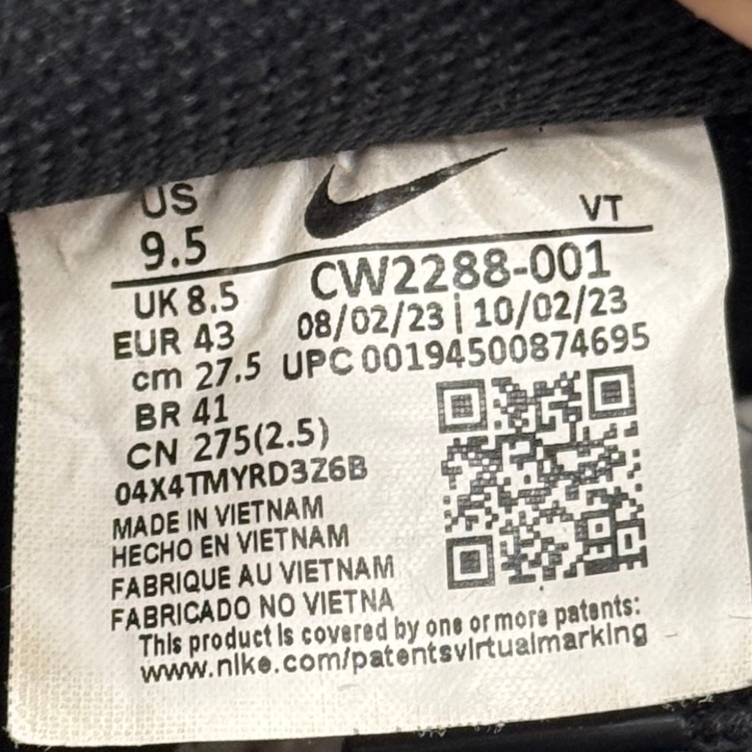 AF2826 - AF1 LOW ALL BLACK CUSTOM - 43