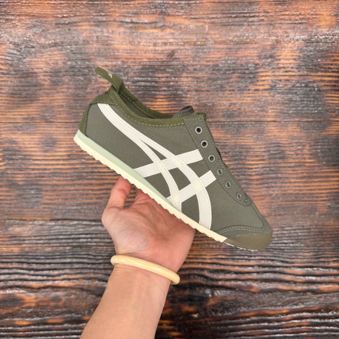 CS4760 - ONITSUKA TIGER MEXICO 66 SLIP ON OLIVE LN FB - 36