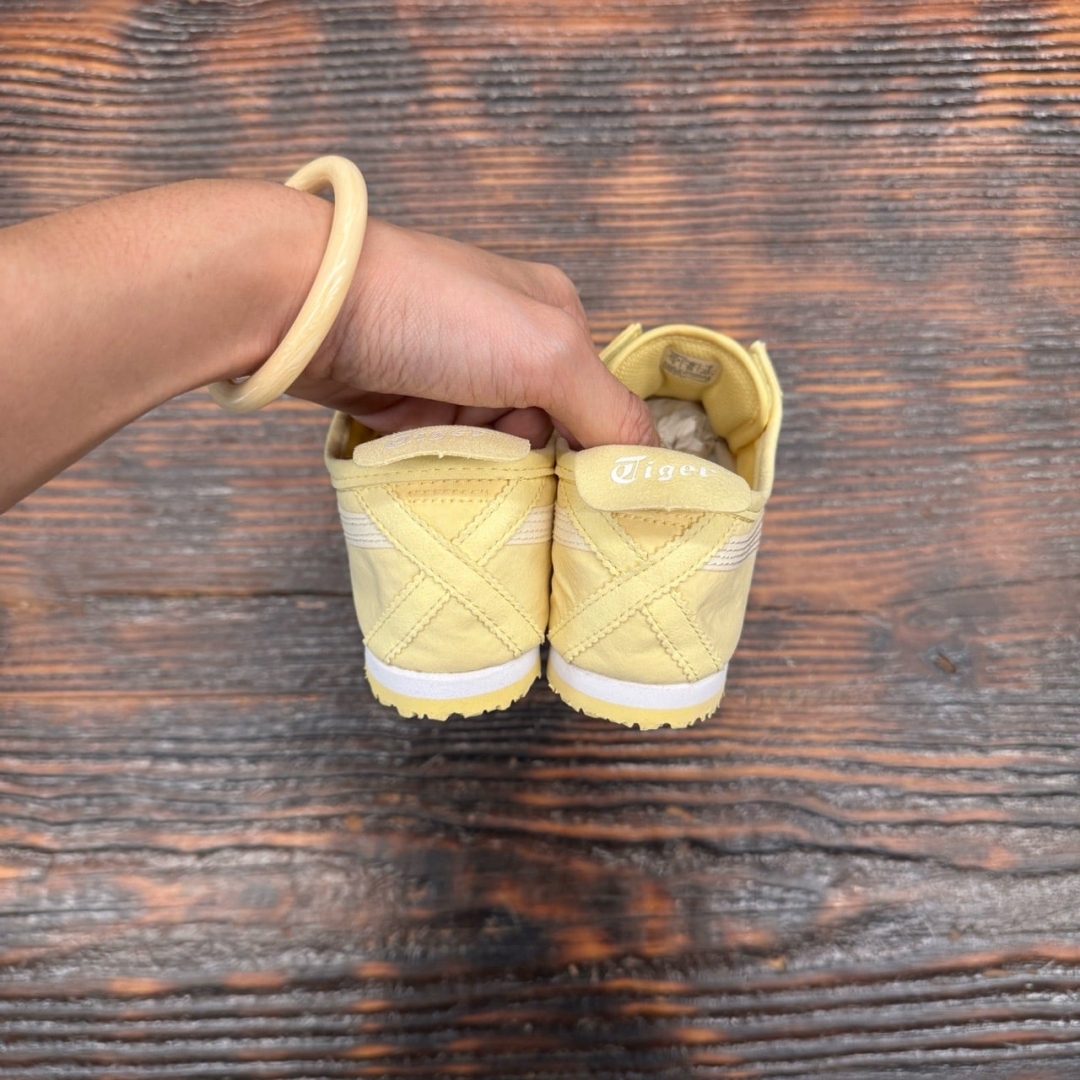 CS4764 - ONITSUKA TIGER MEXICO 66 SLIP ON YELLOW CREAM LN FB - 36