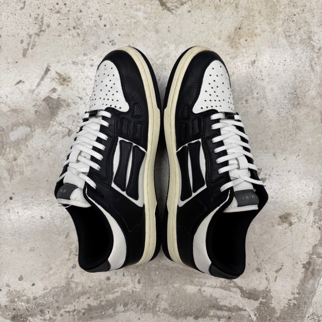 T826CS21 - AMIRI SKEL TOP LOW BLACK WHITE FB - 42