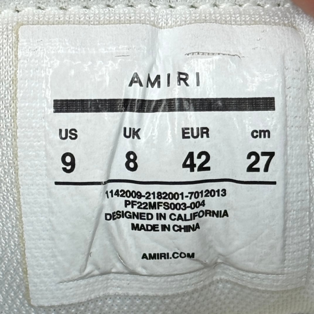 T826CS21 - AMIRI SKEL TOP LOW BLACK WHITE FB - 42