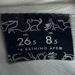 T826CS13 - BAPE STA BLACK WHITE - 8.5
