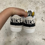 1026CS60 - NIKE BLAZER LOW JUMBO WHITE BLACK - 44