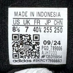 1026CS121 - ADIDAS SUPERSTAR 2.0 BLACK WHITE - 40,5