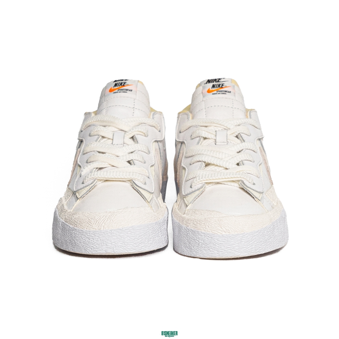 Nike Blazer Low x Sacai White Patent Leather DM6443-100
