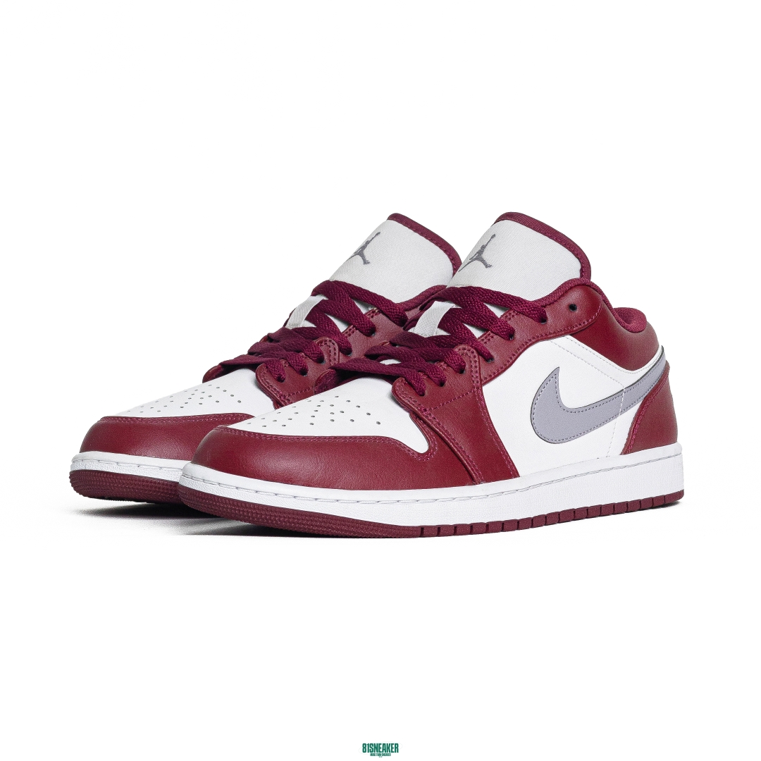 Nike Air Jordan 1 Low White Bordeaux 553558-615