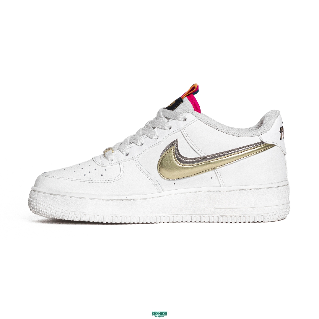 Nike Air Force 1 LV8 Double Swoosh Silver Gold GS DH9595-001