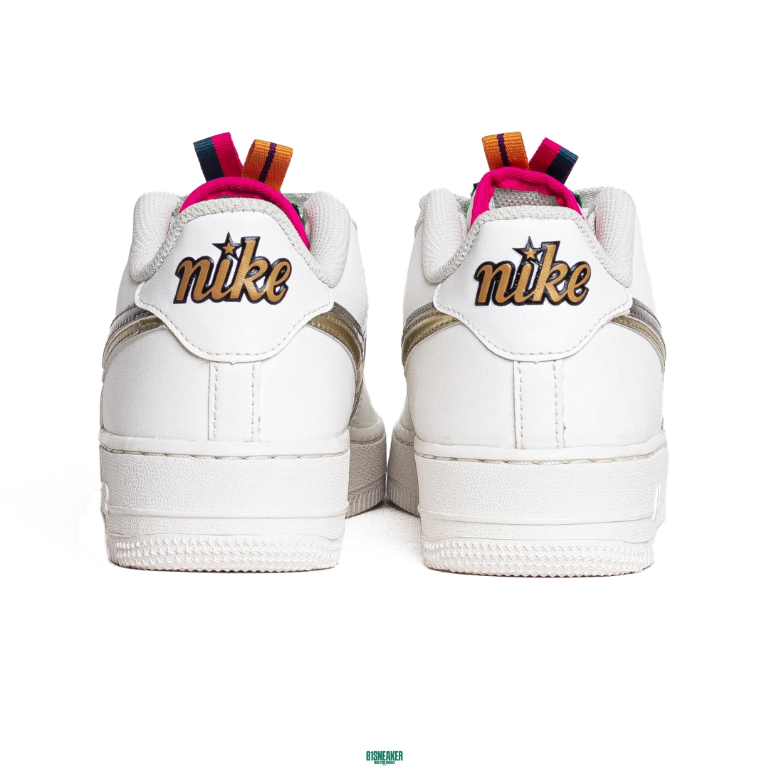 Nike Air Force 1 LV8 Double Swoosh Silver Gold GS DH9595-001