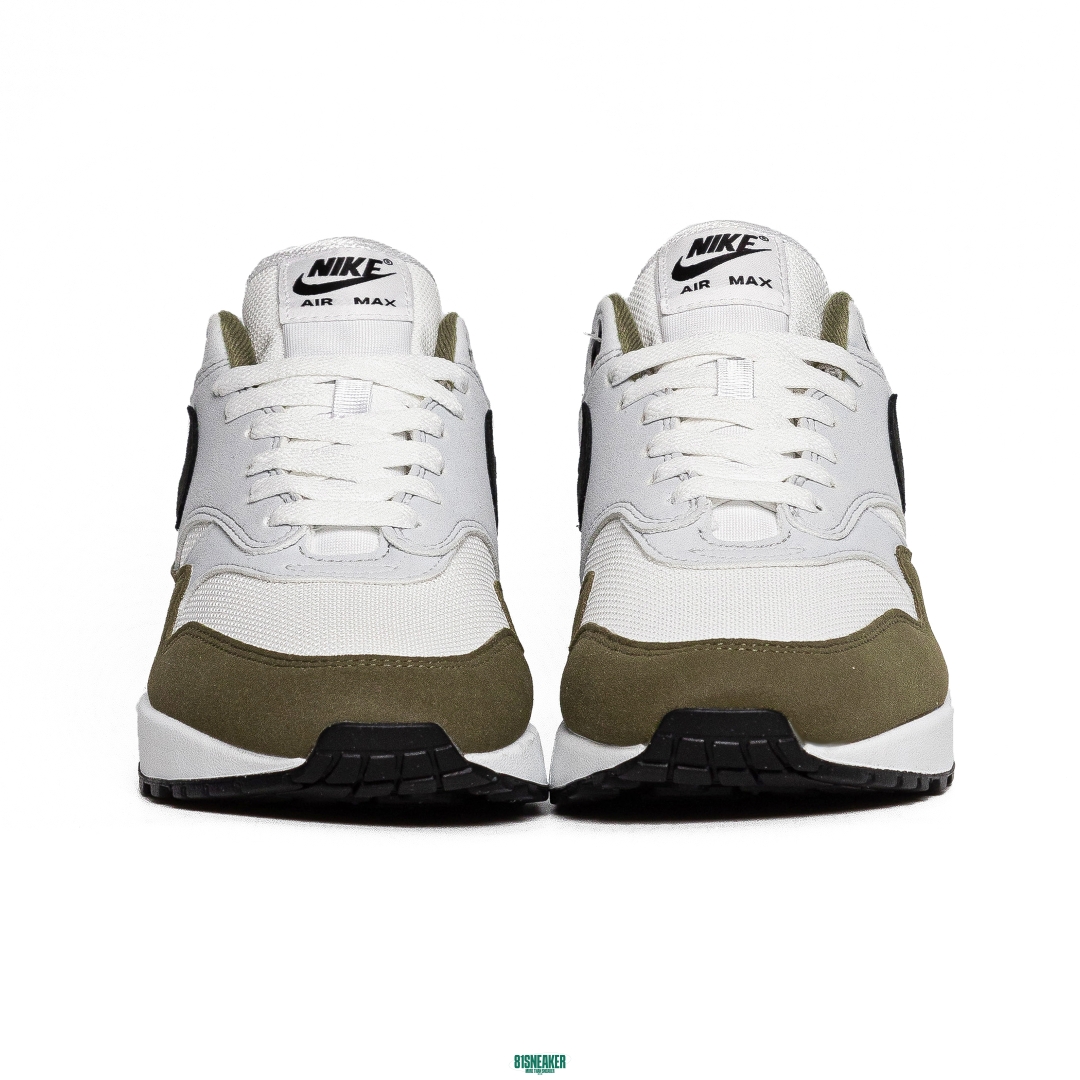 Nike Air Max 1 White Black Medium Olive Men FD9082 102