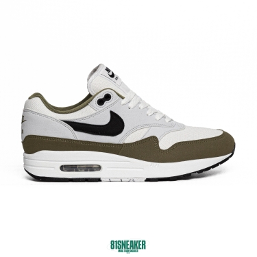 Nike Air Max 1 White Black Medium Olive Men FD9082 102