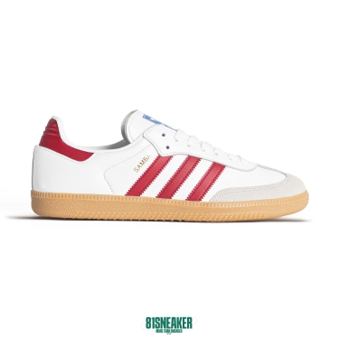 ADIDAS SAMBA OG J ‘WHITE COLLEGIATE BURGUNDY GUM’ IE1330