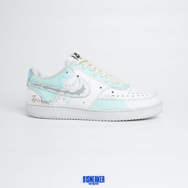T926CS78 - NIKE COURT VISION WHITE BLACK CUSTOM - 41