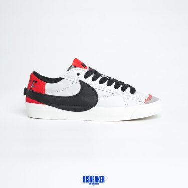T926CS178 - NIKE BLAZER LOW 77 GREY BLACK ORANGE - 42.5