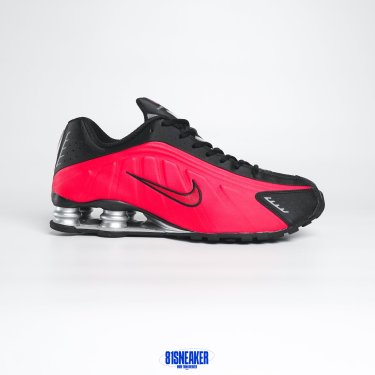 1026CS75 - NIKE SHOX R4 UNIVERSITY RED BLACK - 45