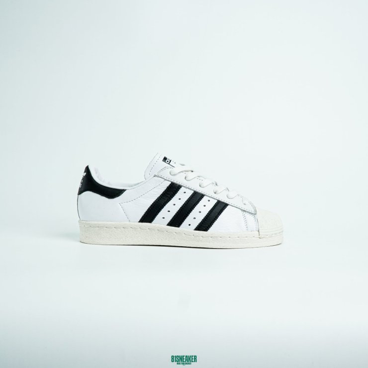 T826CS62 - ADIDAS SUPERSTAR 82 WHITE BLACK DS