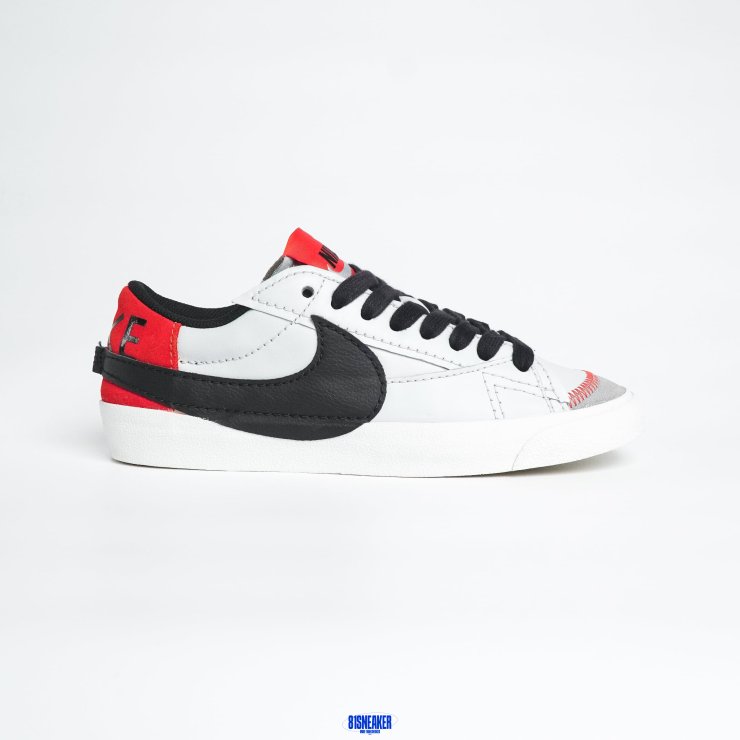 T926CS178 - NIKE BLAZER LOW 77 GREY BLACK ORANGE - 42.5